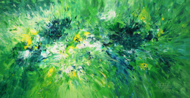 Painting titled "Energy Green L 1" by Peter Nottrott, Original Artwork, Acrylic