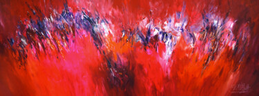 Schilderij getiteld "Slim: Energy Red 2" door Peter Nottrott, Origineel Kunstwerk, Acryl