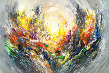 Картина под названием "Energy Field XL 2" - Peter Nottrott, Подлинное произведение искусства, Акрил