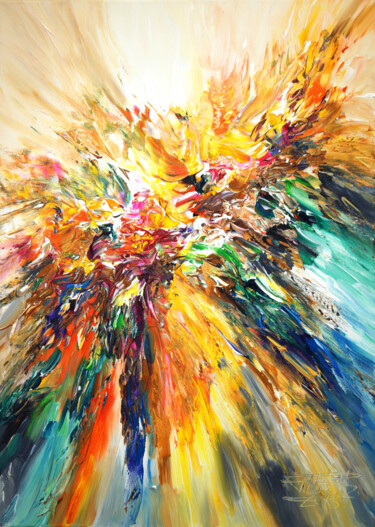 Painting titled "Joyful Daydream SM 1" by Peter Nottrott, Original Artwork, Acrylic
