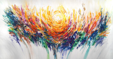 Painting titled "Positive Energy XXL…" by Peter Nottrott, Original Artwork, Acrylic