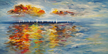 Painting titled "Seascape Sailing Im…" by Peter Nottrott, Original Artwork, Acrylic