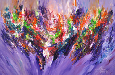 Картина под названием "Lavender XL 1" - Peter Nottrott, Подлинное произведение искусства, Акрил