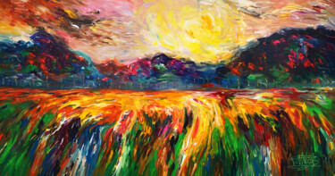 Painting titled "Beautiful Autumn La…" by Peter Nottrott, Original Artwork, Acrylic