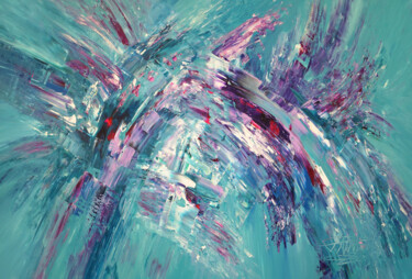 Painting titled "Turquoise Adventure…" by Peter Nottrott, Original Artwork, Acrylic