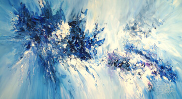 Painting titled "Blue Imagination L 1" by Peter Nottrott, Original Artwork, Acrylic