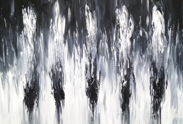 Картина под названием "Black And White Str…" - Peter Nottrott, Подлинное произведение искусства, Акрил