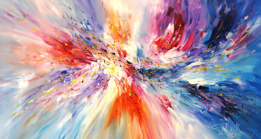 Peinture intitulée "Supernova L 2" par Peter Nottrott, Œuvre d'art originale, Acrylique