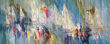 Картина под названием "Slim: Sailing Impre…" - Peter Nottrott, Подлинное произведение искусства, Акрил