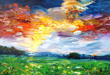 Pintura titulada "Beautiful Summer La…" por Peter Nottrott, Obra de arte original, Acrílico