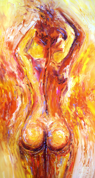 Malerei mit dem Titel "Erotic Nude: Hot Su…" von Peter Nottrott, Original-Kunstwerk, Acryl