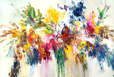 Malerei mit dem Titel "Summer Symphony XL 1" von Peter Nottrott, Original-Kunstwerk, Acryl