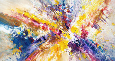 Malerei mit dem Titel "Awesome Energy L 2" von Peter Nottrott, Original-Kunstwerk, Acryl