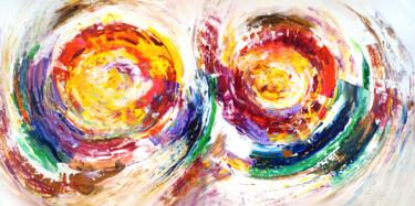Картина под названием "Circles XXL 1" - Peter Nottrott, Подлинное произведение искусства, Акрил