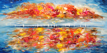 Peinture intitulée "Seascape Sailing Im…" par Peter Nottrott, Œuvre d'art originale, Acrylique