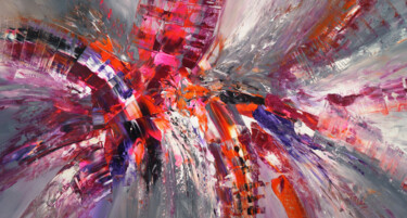 Painting titled "Anthracite Magenta…" by Peter Nottrott, Original Artwork, Acrylic