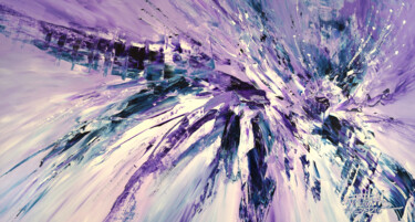 Painting titled "Violet Blue Energy…" by Peter Nottrott, Original Artwork, Acrylic