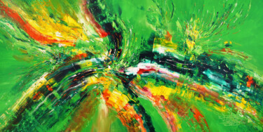 Peinture intitulée "Green Summer Days X…" par Peter Nottrott, Œuvre d'art originale, Acrylique