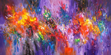 Painting titled "Purple Daydream XXL…" by Peter Nottrott, Original Artwork, Acrylic