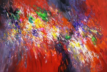 Peinture intitulée "Amazing Red Daydrea…" par Peter Nottrott, Œuvre d'art originale, Acrylique