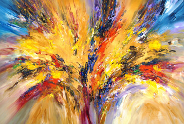 Peinture intitulée "Golden Daydream XL 1" par Peter Nottrott, Œuvre d'art originale, Acrylique