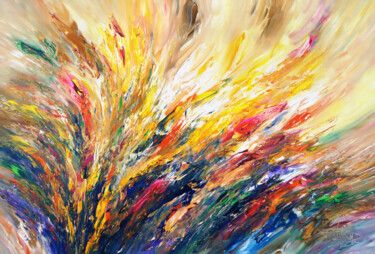 Malerei mit dem Titel "One Autumn Day XL 2" von Peter Nottrott, Original-Kunstwerk, Acryl