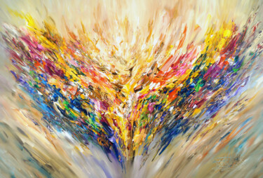 Malerei mit dem Titel "Nature Wings XL 2" von Peter Nottrott, Original-Kunstwerk, Acryl