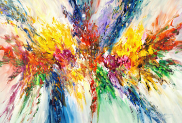 Peinture intitulée "Summer Symphony XL 3" par Peter Nottrott, Œuvre d'art originale, Acrylique