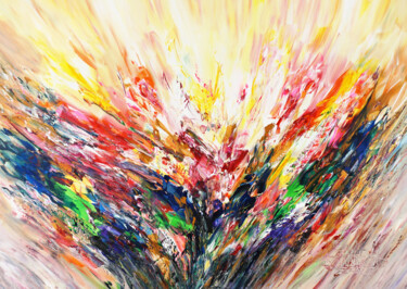 Malerei mit dem Titel "Energy Wings M 1" von Peter Nottrott, Original-Kunstwerk, Acryl