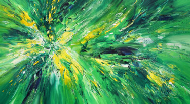 Pittura intitolato "Green Adventure L 2" da Peter Nottrott, Opera d'arte originale, Acrilico