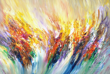 Peinture intitulée "Force Of Nature XL 3" par Peter Nottrott, Œuvre d'art originale, Acrylique