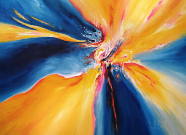 Malerei mit dem Titel "Convergence 2" von Peter Nottrott, Original-Kunstwerk, Acryl