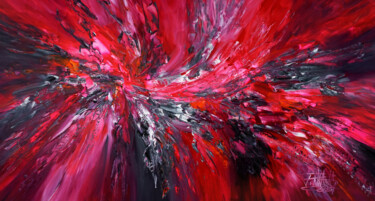 Painting titled "Magenta Daydream L 1" by Peter Nottrott, Original Artwork, Acrylic
