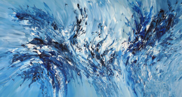 Peinture intitulée "Blue Impression L 2" par Peter Nottrott, Œuvre d'art originale, Acrylique