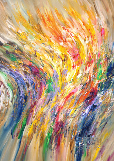 Peinture intitulée "Celebration M 8" par Peter Nottrott, Œuvre d'art originale, Acrylique