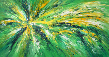 Painting titled "Green Adventure XXL…" by Peter Nottrott, Original Artwork, Acrylic
