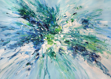 Malerei mit dem Titel "Underwater Daylight…" von Peter Nottrott, Original-Kunstwerk, Acryl