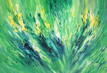 Malerei mit dem Titel "Soft Green Energy X…" von Peter Nottrott, Original-Kunstwerk, Acryl