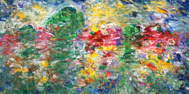 Landscape: Summer Impressions XXL 1 Peinture intitulée "Landscape: Summer I…" par Peter Nottrott, Œuvre d'art originale, Acrylique