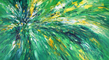 Malerei mit dem Titel "Green Adventure L 3" von Peter Nottrott, Original-Kunstwerk, Acryl