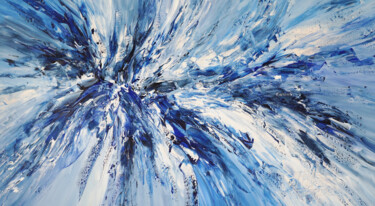 Painting titled "Blue Adventure L 2" by Peter Nottrott, Original Artwork, Acrylic