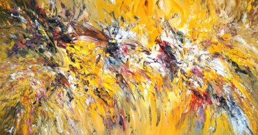 Pintura intitulada "Yellow Energy XXL 1" por Peter Nottrott, Obras de arte originais, Acrílico