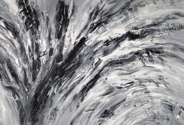 Peinture intitulée "Black And White Ene…" par Peter Nottrott, Œuvre d'art originale, Acrylique