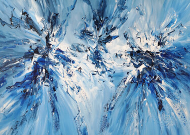 Painting titled "Blue Energy M 1" by Peter Nottrott, Original Artwork, Acrylic
