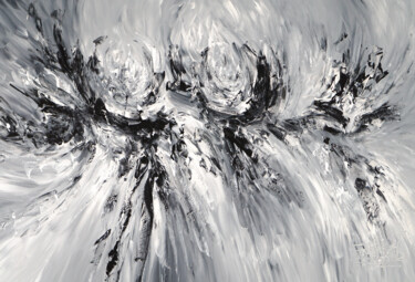 Peinture intitulée "Black And White Ene…" par Peter Nottrott, Œuvre d'art originale, Acrylique