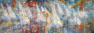 Pittura intitolato "Slim: Stormy Sailin…" da Peter Nottrott, Opera d'arte originale, Acrilico