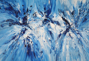 Pittura intitolato "Blue Energy XL 4" da Peter Nottrott, Opera d'arte originale, Acrilico