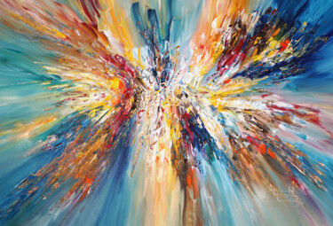 Malerei mit dem Titel "Magical Energy Clou…" von Peter Nottrott, Original-Kunstwerk, Acryl