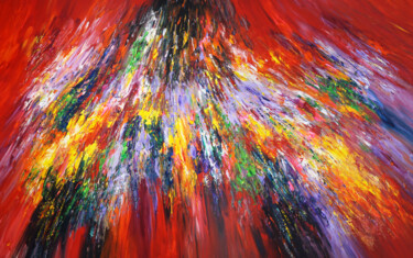 Schilderij getiteld "Red Daydream XXXL 1" door Peter Nottrott, Origineel Kunstwerk, Acryl