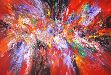 Malerei mit dem Titel "Amazing Red Daydrea…" von Peter Nottrott, Original-Kunstwerk, Acryl